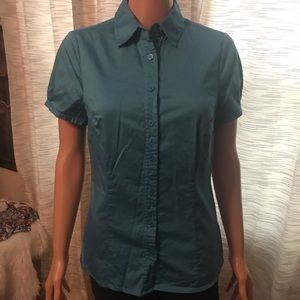 Blue button up shirt